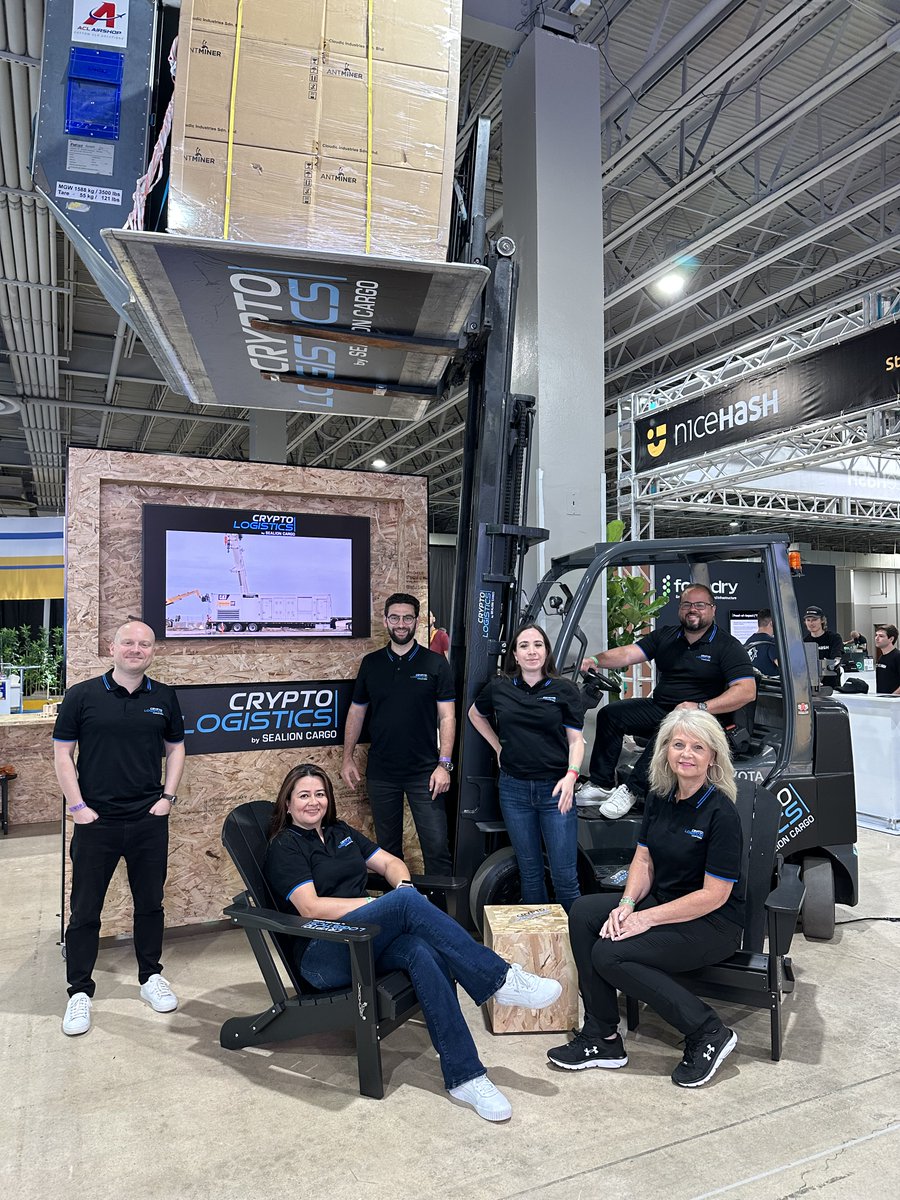 SealionCrypto's tweet photo. Thank you to all who came to visit us at @MiningDisrupt last week! Our team had a great time reuniting with old friends and meeting new ones. Looking Forward to next year. #LetsTalkLogistics #CryptoLogistics #CryptoMiners #crypto #SealionCargo #CryptoMining #CryptoCurrency https://t.co/Rvv3alAZEz