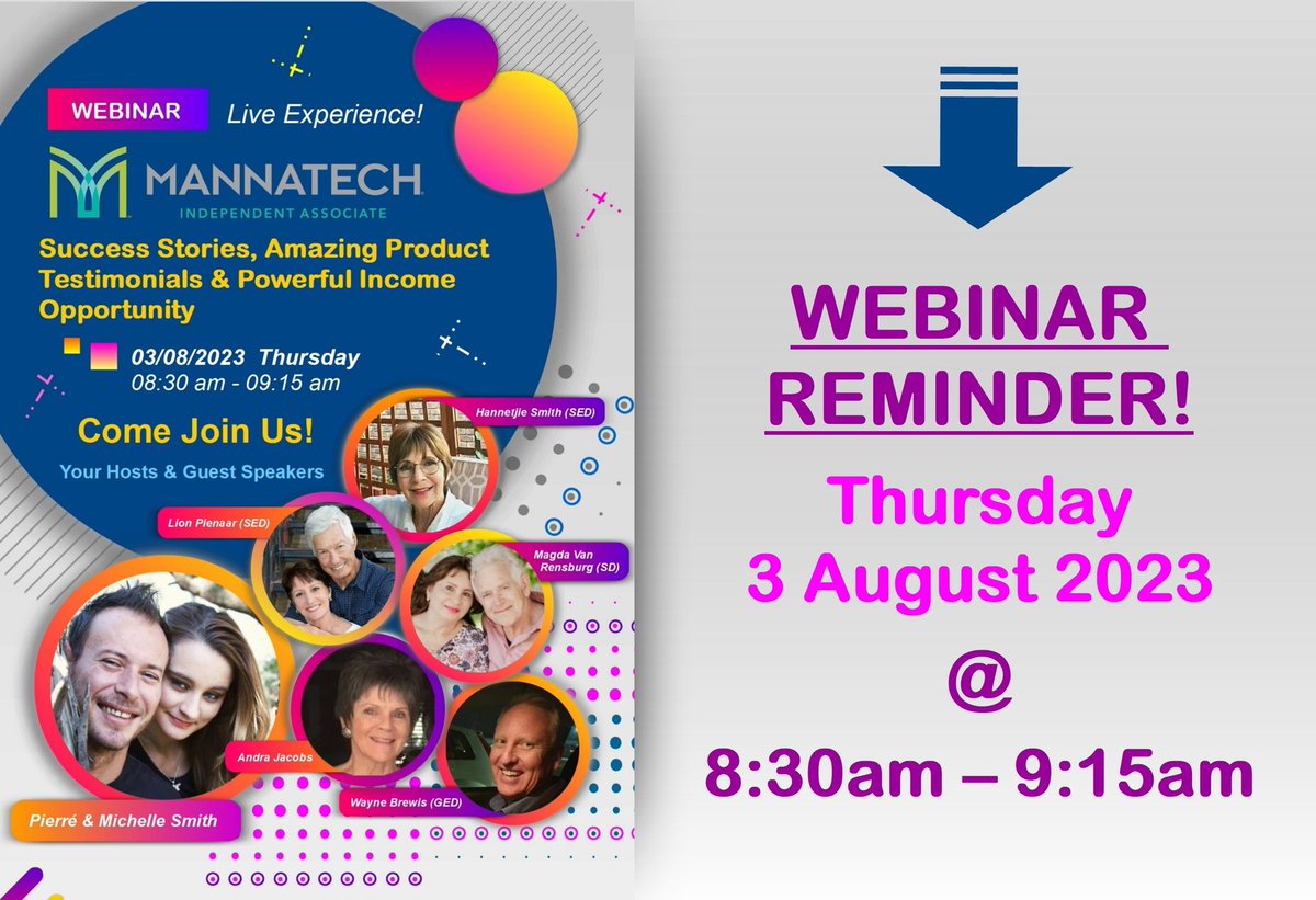 AssociateSmith's tweet image. Come Join us

Pierre &amp;amp; Michelle Smith are invited to a Zoom meeting.
When: Aug 3, 2023 08:30 AM Harare, Pretoria

Register in advance for this meeting:
us06web.zoom.us/meeting/regist…