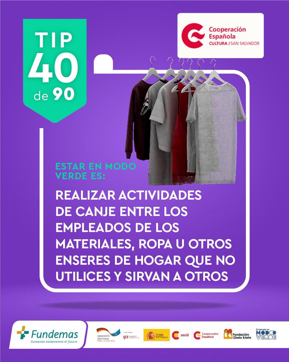 CCESV's tweet photo. #TIP40 de ¡90 Días en 🟢ModoVerde! #ElSalvadorVerde @ModoVerdeSV
@FUNDEMAS https://t.co/6yxaTvzJM6