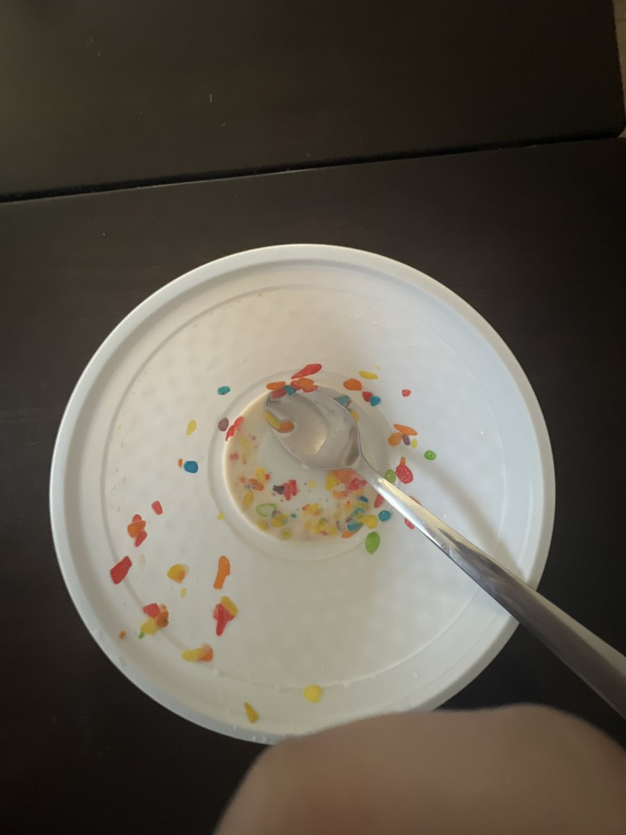 Just slurped up this bowl of cereal in 2.5 seconds fr