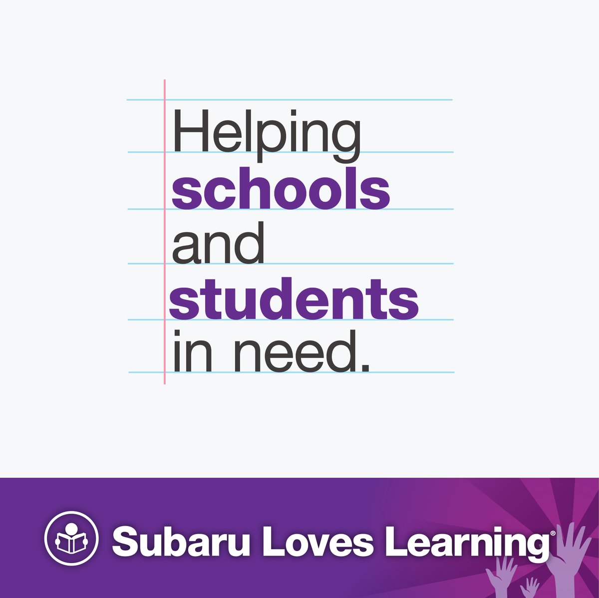 During the month of August, we are joining Subaru and partnering with @AdoptClassroom by providing supplies teachers need at Chiawana High School (@PascoSD1)!  #SubaruLovesLearning

Learn more: bit.ly/3DGdCd6