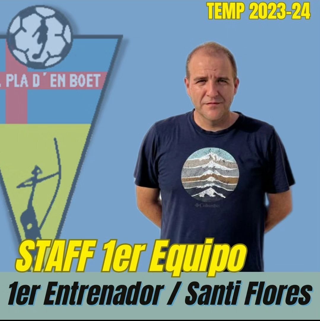 📝 RENOVADO!! Santi Flores seguirá una temporada más como entrenador del <a href="/CEPladenBoet1/">C.E.Pla d'en Boet</a> 2023-2024 🔵🟡 mucha 💪#4cat5 #Mataró #Maresme #Catalunya #futbolcat #futbolmaresme #futbolmataro