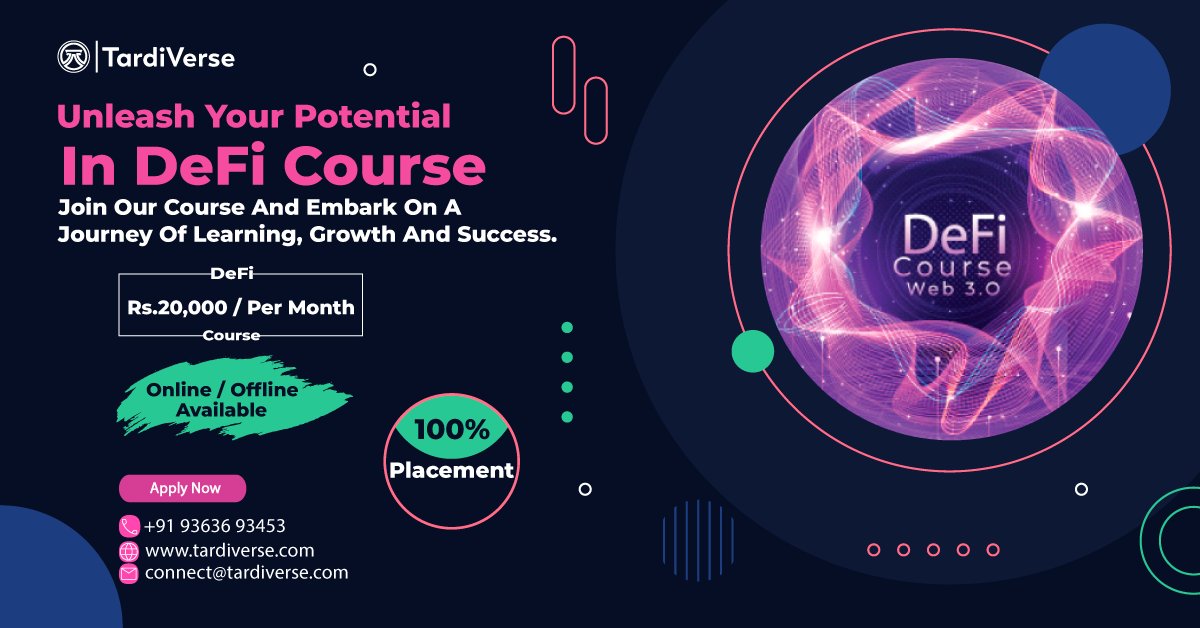 Join our comprehensive training program to harness the power of blockchain and decentralized financial systems.#socialmediamarketing #digitalmarketing #socialmedia #marketing #Branding #business #marketingdigital #seo #onlinemarketing #contentmarketing #instagram #DeFi