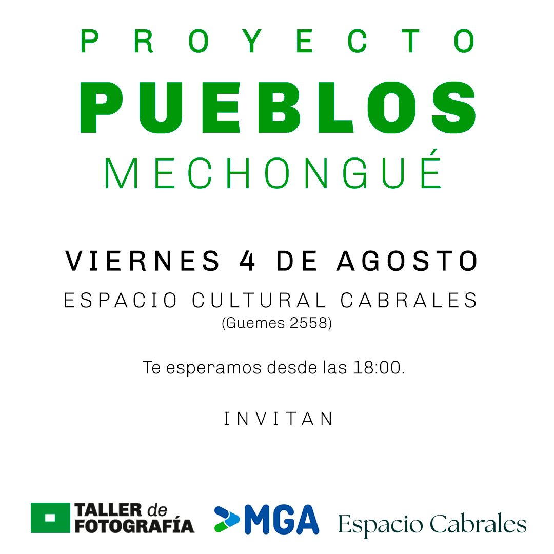 PROYECTO PUEBLOS 
-Mechongué-
Este viernes desde las 18:00 hs inauguramos en Espacio Cabrales 🙂

👉Entrada libre y gratuita