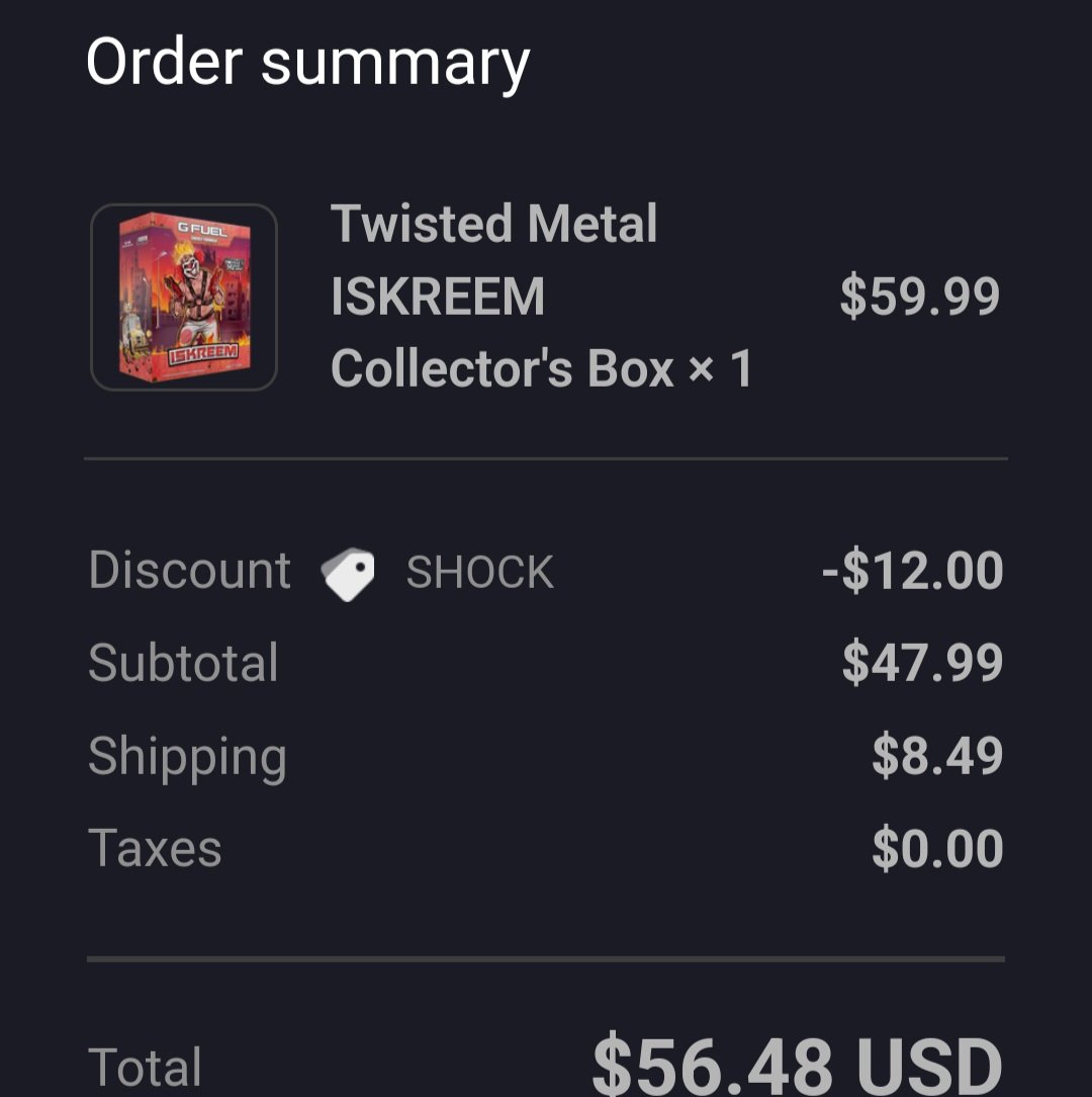 MostWantedX7's tweet photo. @ES_FTW @GFuelEnergy MY FAVORITE GAME SERIES OF ALL TIME 🔥🔥🔥 Thanks Shock #codeshock #gfuel #twistedmetal https://t.co/ddqRzdMOiC