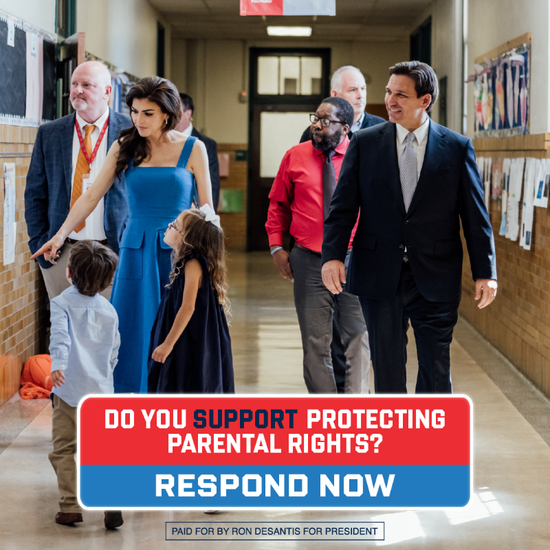 RonDeSantis's tweet photo. The rights of parents should ALWAYS be protected. The federal government shouldn't direct your children's education. 🏫 📚 ✏️

What do you think?