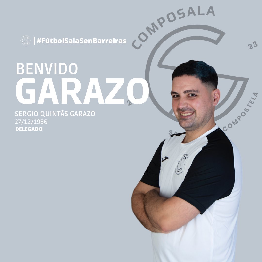 CompoSala's tweet photo. ⚡️ Sergio Garazo,“Gara” será o delegado do senior masculino, inda que todos sabemos que será “o chico para todo”, calquera plantilla quere ter un home coma el no equipo, ten experiencia en banquillos de Segunda División.

#FútbolSalaSenBarreiras https://t.co/Usg8YMaCe6