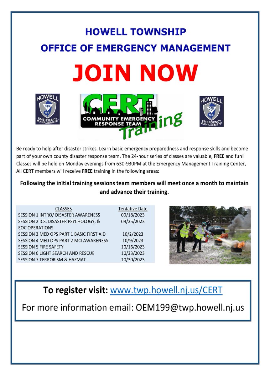 Howell Township Office of Emergency Management tweet media