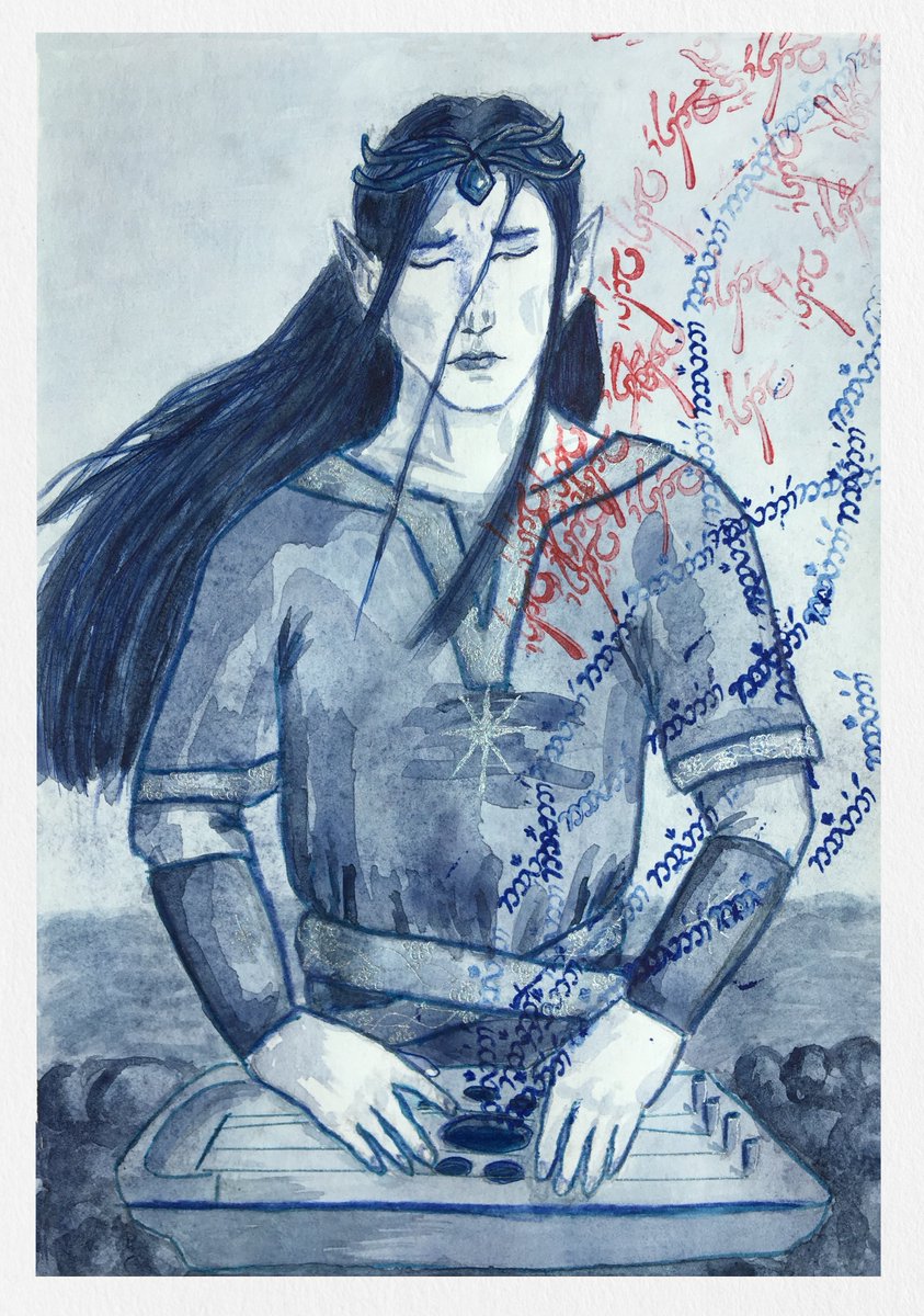 SombrAshes's tweet photo. Beyond Sorrow. A kantele laments, a heart still hopes.
#Silmarillion #Maglor https://t.co/u7bbcPKYrv