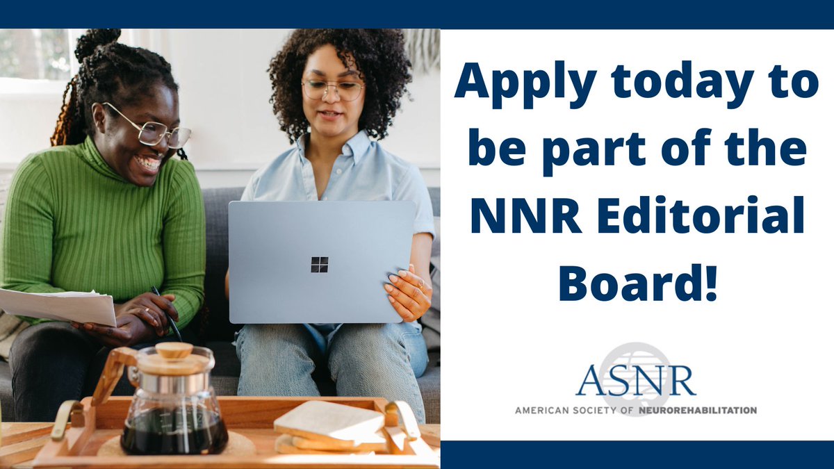 ASNR (@asnrehab) on Twitter photo 📢 Attention early-career researchers 📢#Neurorehabilitation and Neural Repair has launched a new Early Career Editorial Program! Submit your application by Sept 1st to be considered.
Learn more in our latest blog article: asnr.com/files/NNR_Edit…
#rehabilitation <a href="/randynudo/">Randolph J Nudo, PhD</a> 📢 Attention early-career researchers 📢#Neurorehabilitation and Neural Repair has launched a new Early Career Editorial Program! Submit your application by Sept 1st to be considered.
Learn more in our latest blog article: asnr.com/files/NNR_Edit…
#rehabilitation <a href="/randynudo/">Randolph J Nudo, PhD</a>