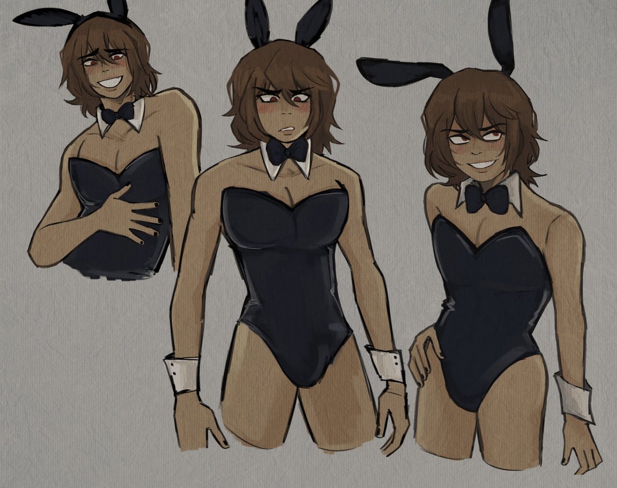 vmpcultz's tweet image. i found this drawing of bunny akechi i did months ago 
#p5r