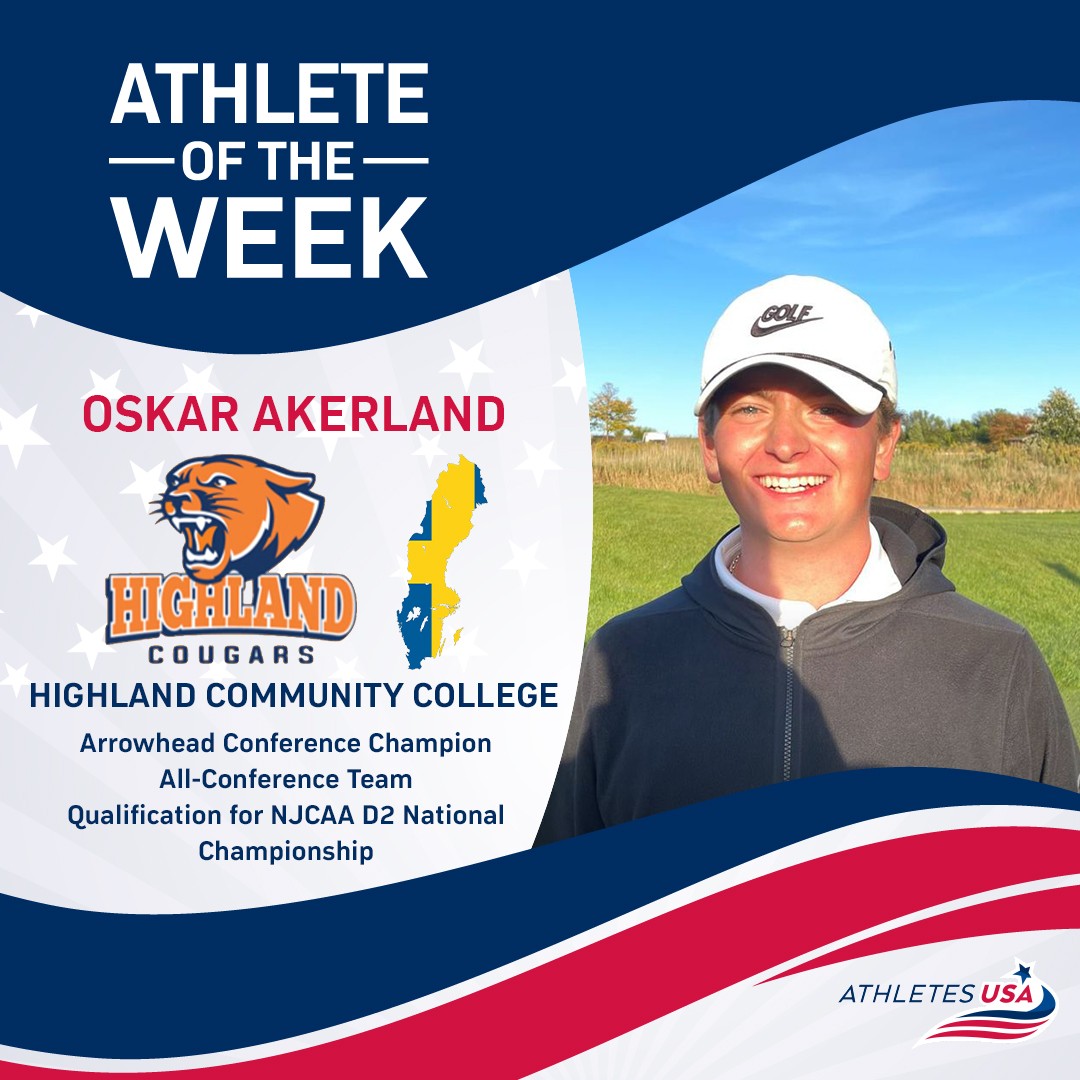 Athlete of the Week - Oskar Akerland ⛳️🔥🏅

• Arrowhead Conference Champion 💪
• All Conference Team 🔝
• Qualification for NJCAA D2 National Championship 🔥

#respect #proud #teamausa #athleteofthewee... instagram.com/p/CvdDgCrNVXq/