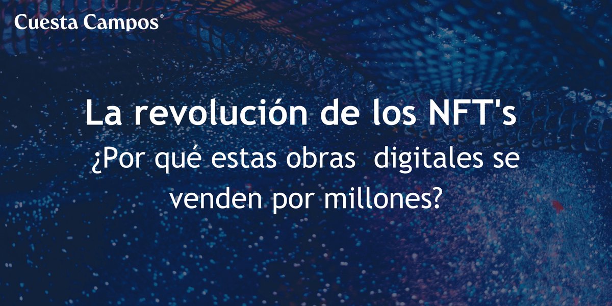 Los invitamos a leer el artículo que Lorena Pinto escribió en relación a lo que son los NFT´s, algunos riesgos y  legislaciones de los mismos, para leer la nota dar clic en el siguiente enlace.

cuestacampos.com/es/cat/publica…