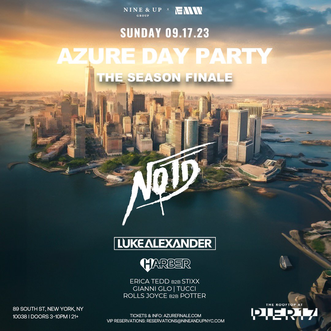NOTD's tweet photo. announcing our biggest headline show ever in nyc! see you on sept. 17 at pier 17 💙 https://t.co/tqFxuJTJmK