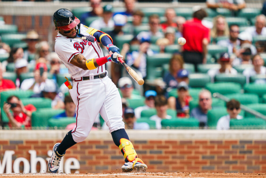 ESPNInsights's tweet photo. Ronald Acuña Jr. becomes the first player since Hanley Ramirez (2007) with 25 HR and 50 stolen bases in a season. https://t.co/Hg8CSpyPDe
