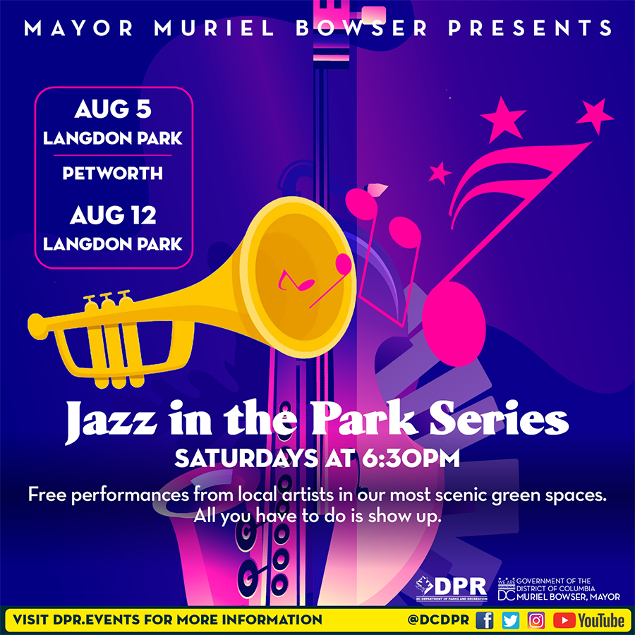 Jazz in (TWO) Parks this Saturday.  Langdon and Petworth ...  Let's see which has the biggest turnout and which swings the hardest.  Place a vote in the thread. 
#MorethanREC 
DPR.events