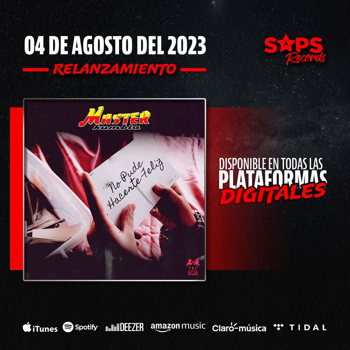 ¡"No Pude Hacerte Feliz" este 4 de agosto en plataformas digitales!
onerpm.link/197272972786