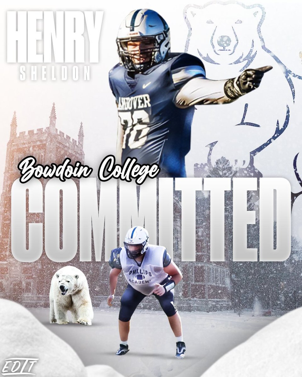 HenrySheldonOL's tweet image. Super excited to announce I am committing to the admissions process at Bowdoin College!
@CoachBJHammer @CoachMichaeles 
@BowdoinFB @cbrownandovere1 @ChrisPowers1937 @CoachRexyBBOL