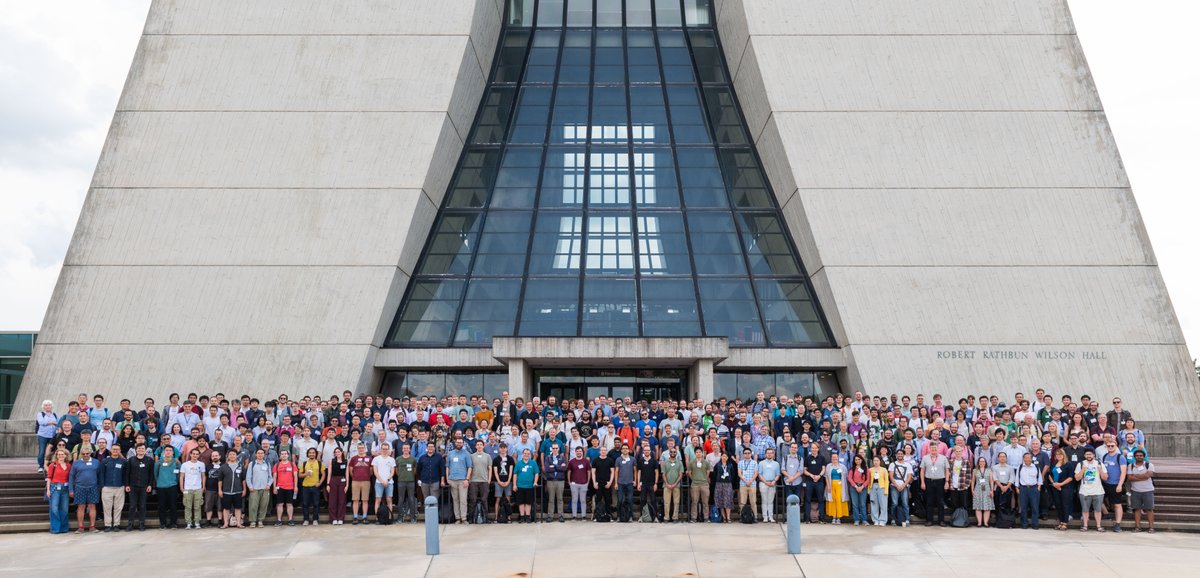 Fermilab's tweet image. Scientists from around the world are at Fermilab this week for the International Symposium on Lattice Field Theory annual conference!   
#Lattice2023