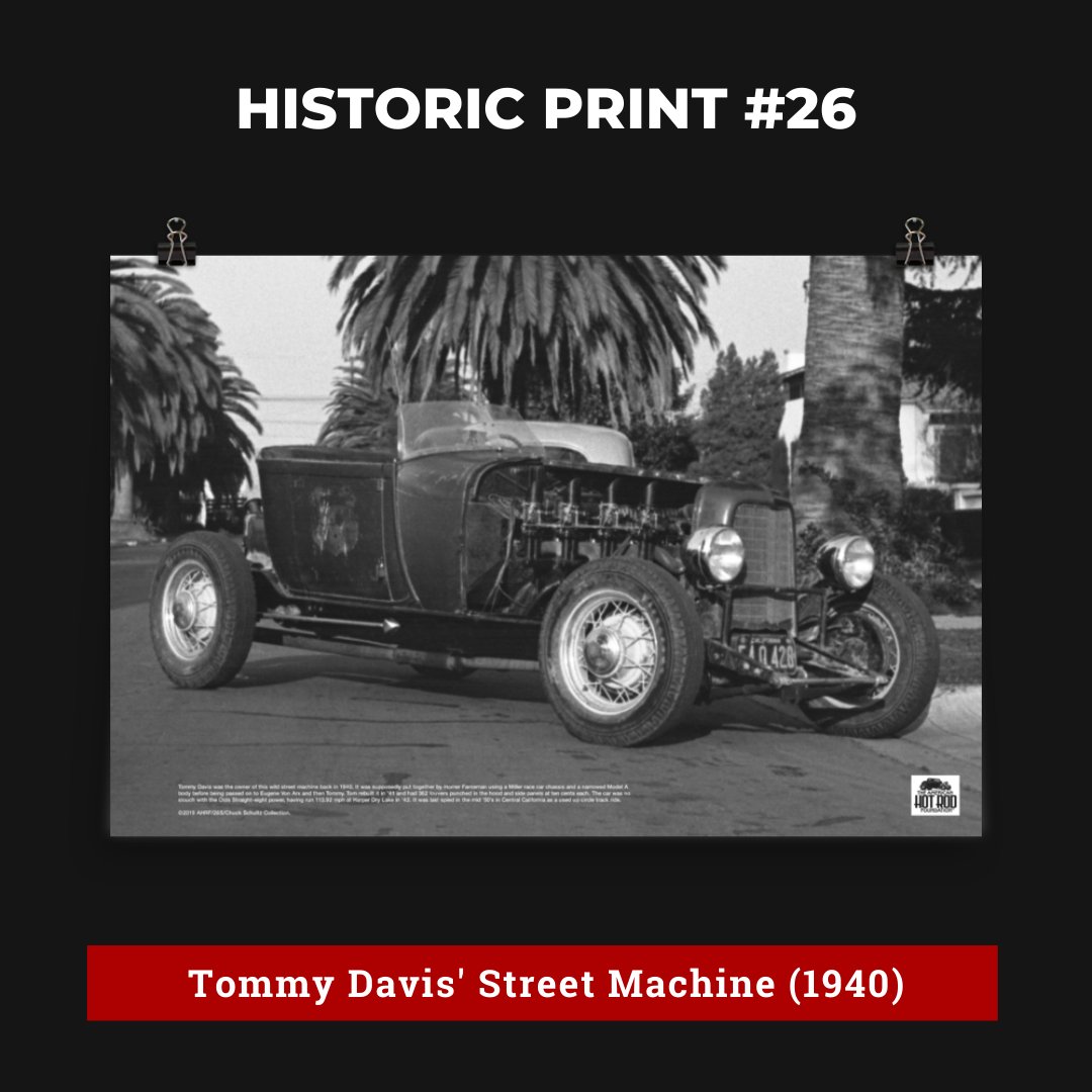 AmerHotRodFdn's tweet photo. HISTORIC PRINT #26:
Tommy Davis' Street Machine (1940)
🔥This photo is available as a museum-quality print in the AHRF shop in 2 sizes! Find it at: https://t.co/juFyI8S9qr
#HotRodHistory https://t.co/9GDrbdRxFf