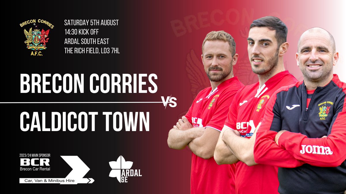 BreconCorriesFC's tweet photo. ๐
๐จ๐จ๐ญ๐๐๐ฅ๐ฅ ๐ข๐ฌ ๐๐๐๐ค! ๐ดโช๏ธ
This weekend we kick off the @ArdalSouthern East Division.
๐ | @CaldicotTownAFC
โฐ | 2:30pm KO
๐ | Rich Field, LD3 7HL
๐ป | Brecon Rugby Club
๐ | #ChiselArmy
We look forward to welcoming you for what promises to be a great season opener! https://t.co/Pb2YNKm9Ho