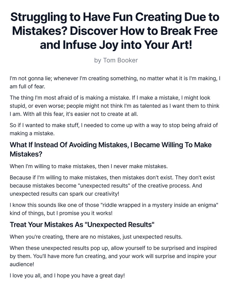 TomBookerTweets's tweet image. Here&apos;s a simple way to turn mistakes into unexpected results!

#creativity #creativityhacks #findthefun