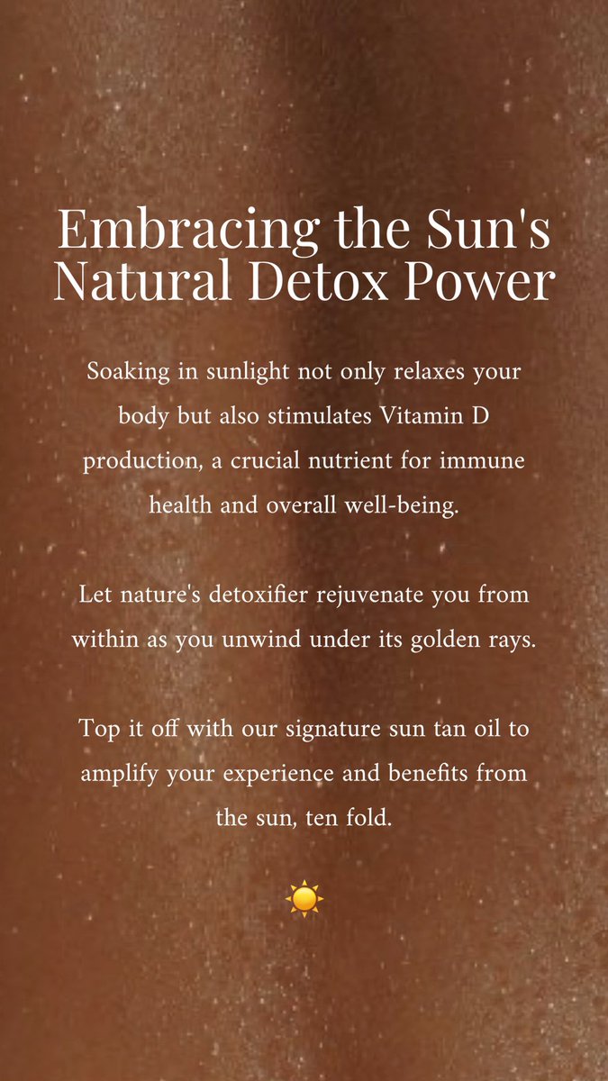 sunslutco's tweet photo. #vitaminD #detox #NaturalBeauty #NaturalRemedies https://t.co/42jbiGxpdA