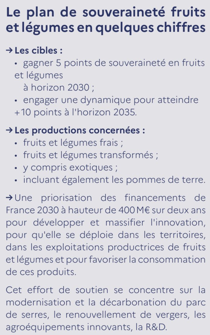LANGLOIS141's tweet photo. Production française de fruits et légumes 🌽 🍏🍎🍐🍓🥦🥬🥒 
Plan de souveraineté de l’état 🇫🇷 🇪🇺 https://t.co/tjEK4frUHh