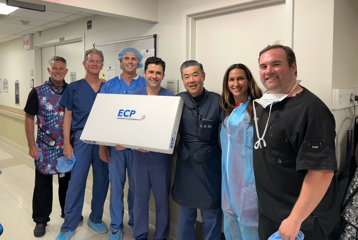 Fantastic day with Michael Kim and the team at Northwell Lenox Hill for the 1st HRPCI cases in NYC with the Impella ECP with true 9F vascular access, currently in an FDA IDE pivotal study. Great progress also across the U.S. in the trial!