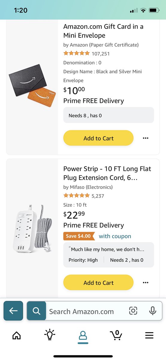 MeechsMom's tweet photo. @cassie_e @amazon I really need extra plugs in my room. 😫 I only have four outlets and 8th graders never have a charged Chromebook. Thank you!Year 15! 🥳https://t.co/Oe7EEaFA8x https://t.co/56SawHt2xv
