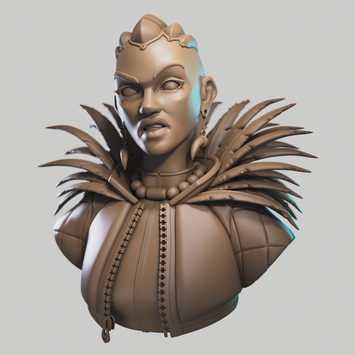 bektion05's tweet photo. Hello guys! Here is a quick bust sculpted just for fun and practice, inspired by the concept made by (Roman Semenenko) https://t.co/yDhr1S6s34