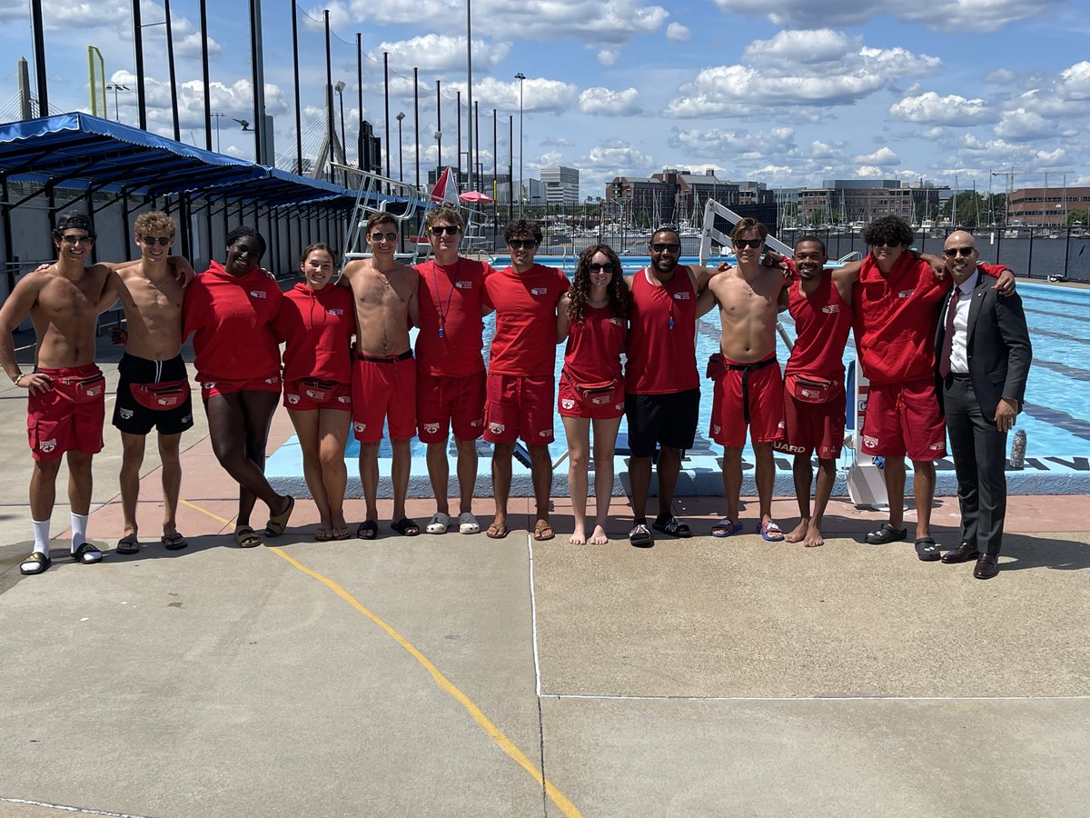 We're celebrating our lifeguards all week in honor of #InternationalLifeguardAppreciationDay. Today, Chief Jose Masso visited the BCYF Mirabella Pool lifeguards. Thank you to all our guards!