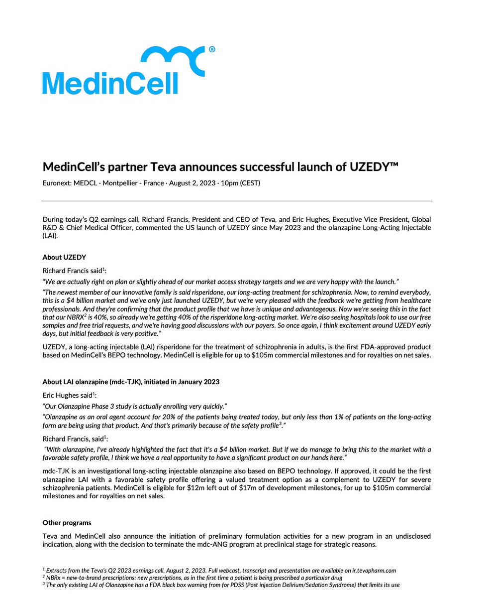 Medincell tweet media