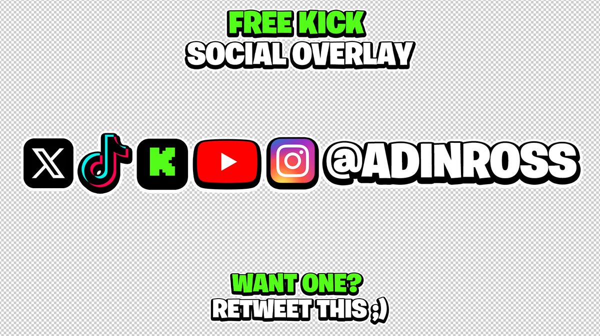 StocksGFX's tweet photo. Free Kick Social Bar! @kick 💚 

Want one for your stream?

Retweet this! ♻️❤️
Stop in and I will make it now! 🎨 
https://t.co/DsvXW2Ityp https://t.co/5bFYO3wlXb