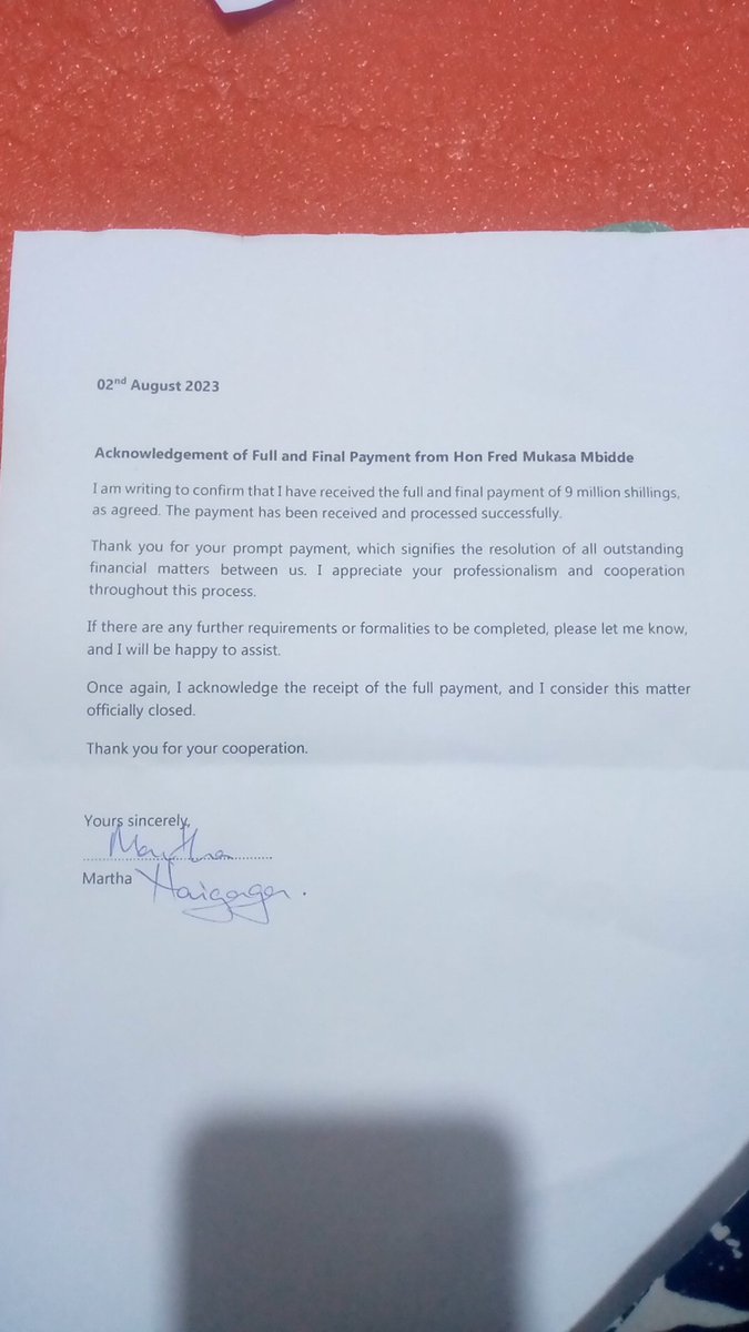 Mukasa Mbidde, a former Ugandan representative to the East African Legislative Assembly, owed Martha Shs. 11 million but refused to pay. Martha turned to social media to call out Mbidde, but he was unfazed by the public criticism and still didn't pay her.

Today, a few weeks