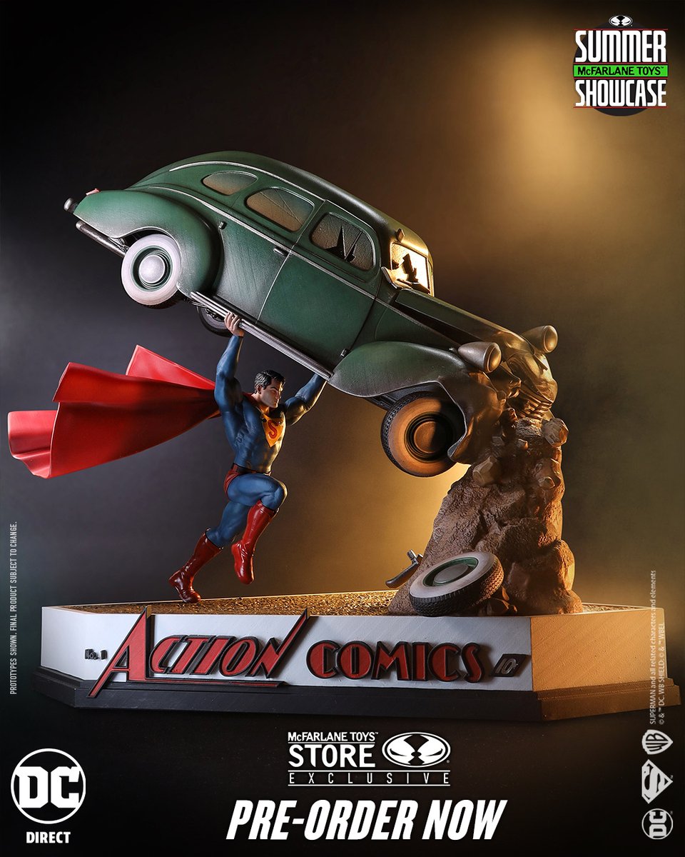 mcfarlanetoys's tweet photo. First revealed at #SDCC, Superman™ (Action Comics #1) is available for pre-order NOW exclusively at McFarlane Toys Store!
➡️ https://t.co/1qywbEcXYI

 #McFarlaneToysSummerShowcase #MTSS #McFarlaneToys #DCDirect #Superman #ActionComics #DCComics https://t.co/qFe3kKbTq7