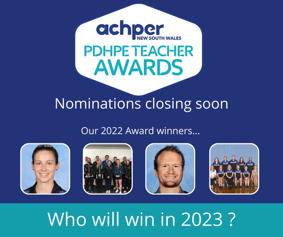It's a busy time - but let's take time to celebrate great PDHPE people and teams. Nominate your colleague or faculty today! achpernsw.com.au/pdhpe-teaching…