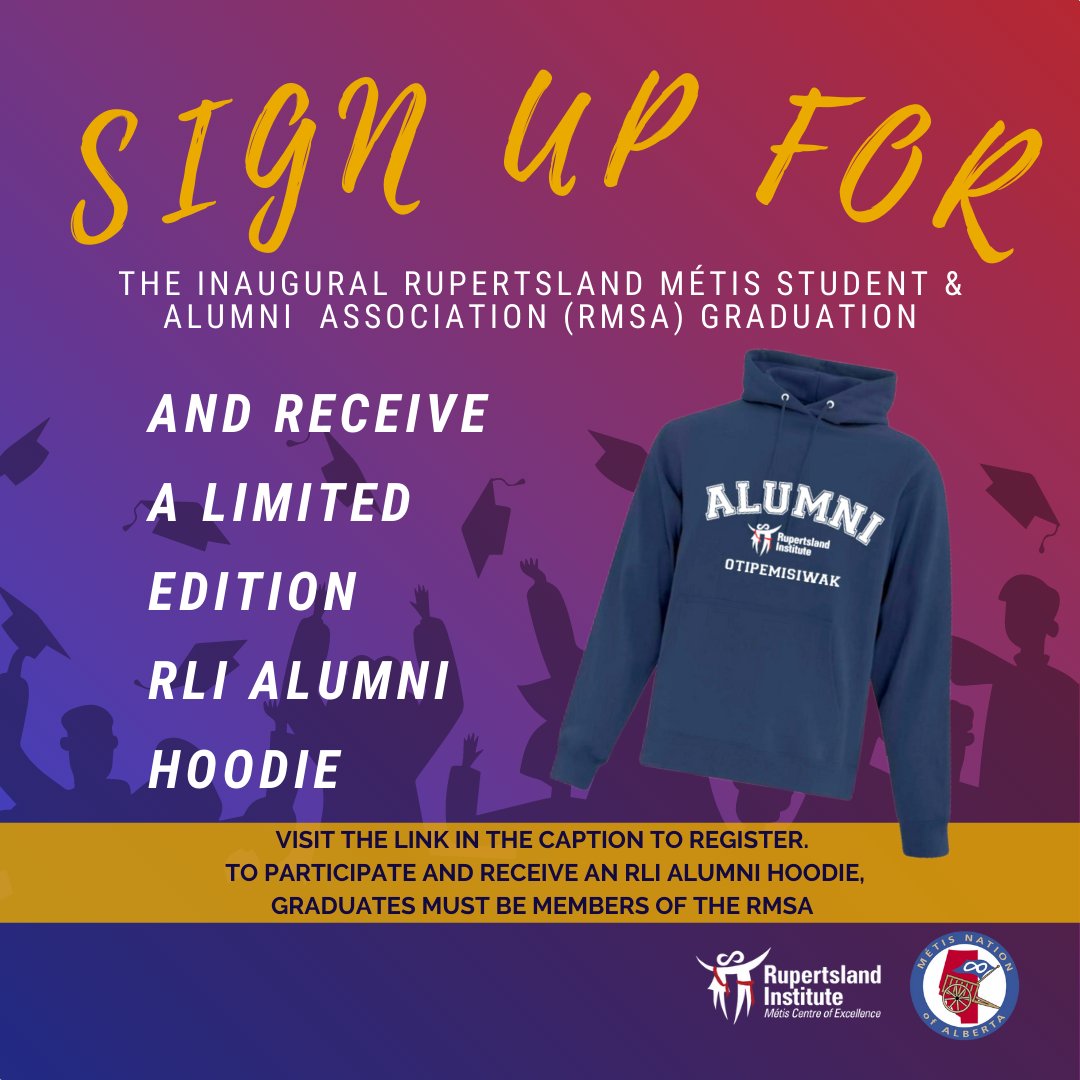 Are you a Métis graduate who had your education supported by Rupertsland Institute? Ring in the 95th Annual General Assembly on August 10 at Métis Crossing with a graduation ceremony. Celebrate your achievements with your Métis community. Register at forms.office.com/r/GbPfm1sW5q.