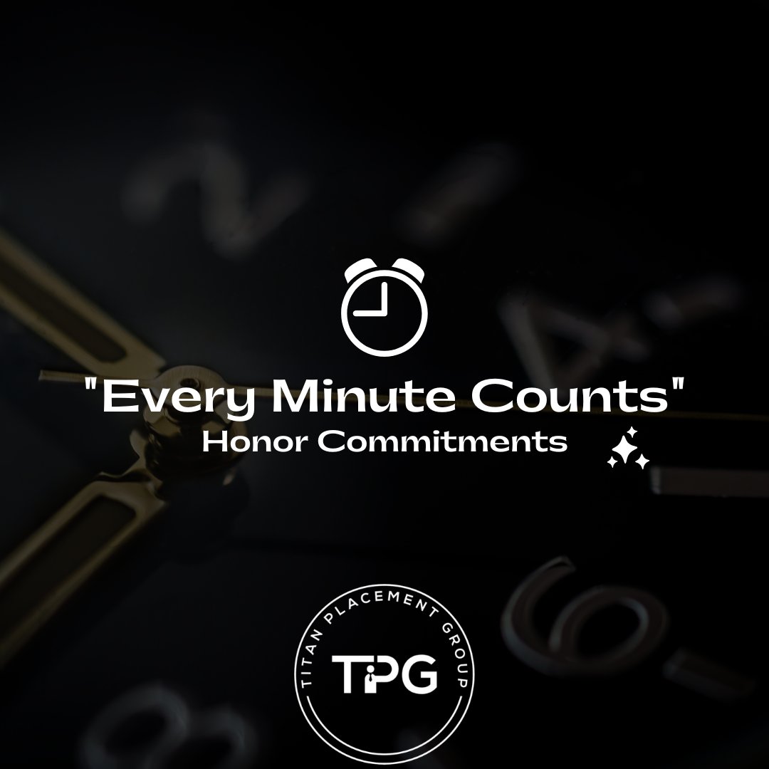 titanplacement's tweet image. In every interaction, every promise, every minute counts. Honoring commitments is the first step to trust-building. Today, promise to be on time, be true, and let your actions speak louder.

#HonorCommitments #Trust #Accountability