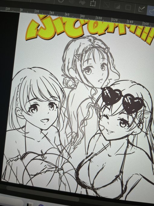 下描きは完成。 明日というかもう今日はいっぱい頑張る。  残り19日… #COMITIA145