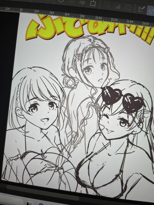 下描きは完成。 明日というかもう今日はいっぱい頑張る。  残り19日… #COMITIA145