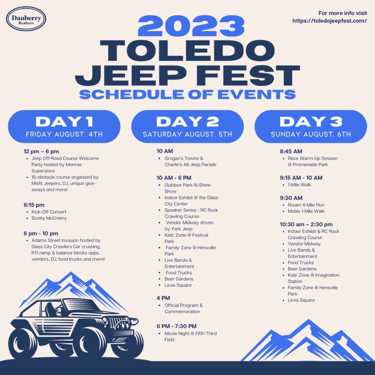 🔥2023 Toledo Jeep Fest!! 🔥

#toledojeepfest #thenovotnygroup #danberryperrysburg #youwilldobetterintoledo