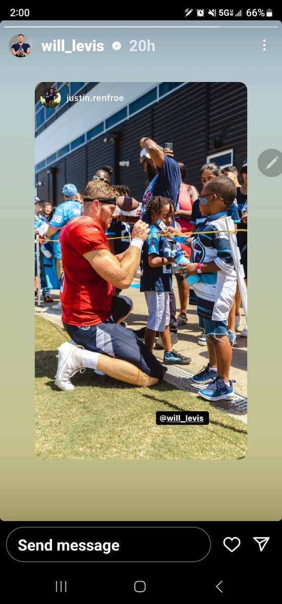 mR_KutZ's tweet photo. @will_levis thanks he will never forget this !!!!!! https://t.co/AmcNY6WFM2