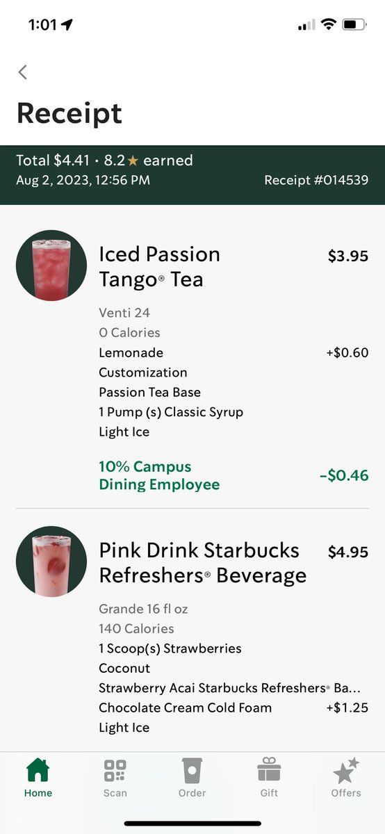 simplyyangiee's tweet photo. Hey @Starbucks I asked for the 50% off but I don’t think it was applied :( help! https://t.co/rJrYhKyfSC