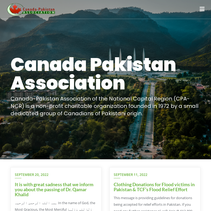 PakistaniCmunty's tweet photo. Weekly Pakistani organization spotlight: Canada-Pakistan Association of the National Capital Region  https://t.co/E4vNvC8qMP #PakistaniOrganizations #Organizations #Pakistani https://t.co/gz74hNmNVi