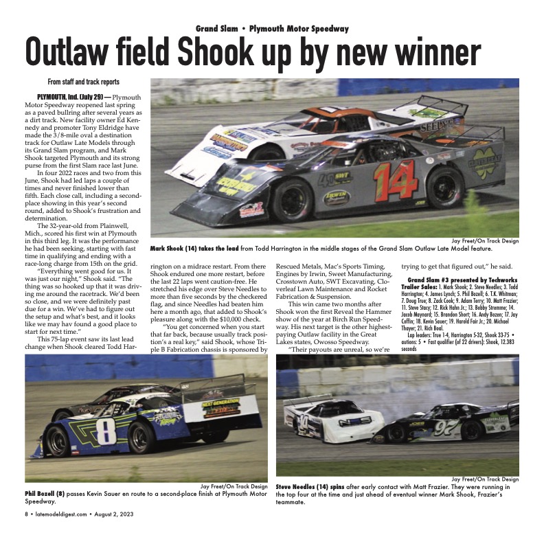 JimCarsonLMD's tweet image. Pages 5-8 of today's #LateModelDigest Wednesday Winners - @RaceCMP @raceidaho @PlymouthMSpeed