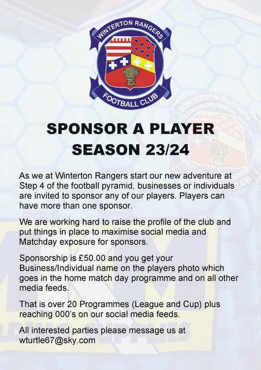 WintertonRFC's tweet photo. Sponsorship #Pitchero
https://t.co/IGsBiUF8ZN https://t.co/8fKG7UJZQ8