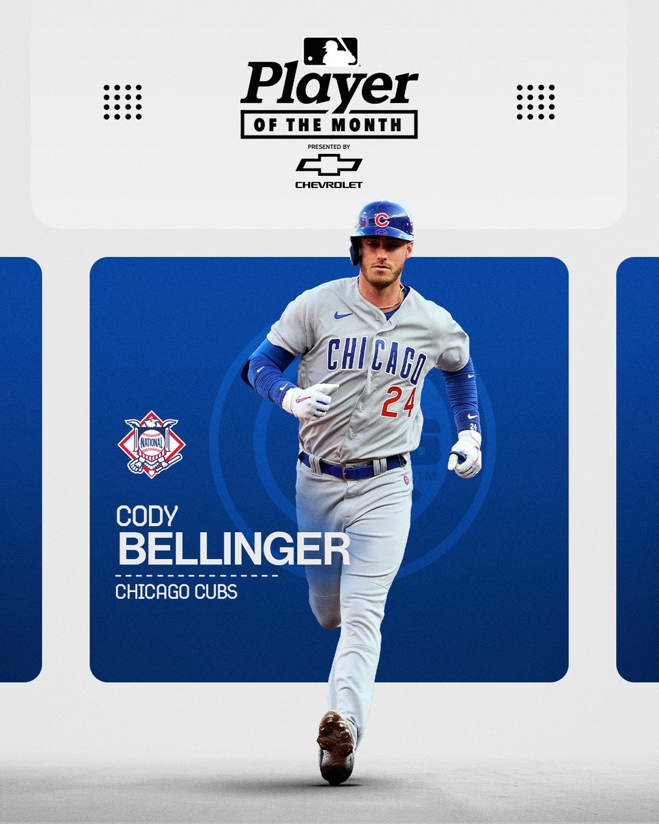 Shohei Ohtani: .282 AVG, 1.152 OPS, 9 HR, 14 RBI 
Cody Bellinger: .400 AVG, 1.122 OPS, 8 HR, 24 RBI

Your AL and NL @Chevrolet Players of the Month for July!