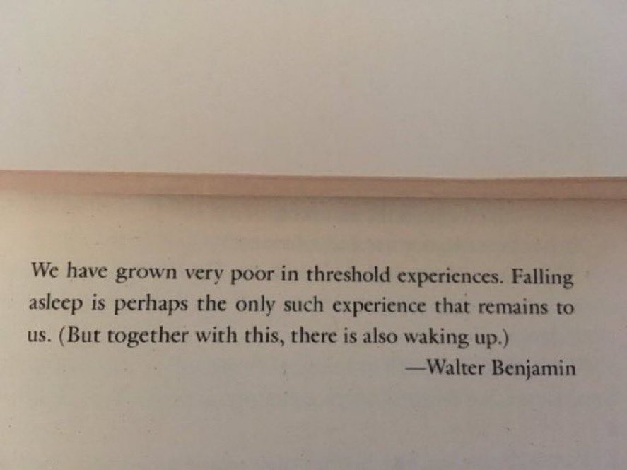 holdengraber's tweet photo. “We have grown very poor in threshold experiences.”
~ Walter Benjamin,
quoted by Wayne Koestenbaum in,
“My 1980’s & Other Essays”
.@CampMarmalade https://t.co/JLHkCfG1Rz