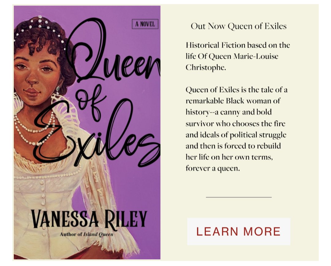 💕
To me she's the #GOAT & #4SuchATimeAsThis of an #African-AmericanFemale #Author.
~Dr. @VanessaRiley newest Historical Novel 'Queen Of Exiles' was on @TheView. 
~'Queen of Exiles was a 'Ladies Get Lit with Sunny.' lit pick.'
#WritingCommunity #Publishers